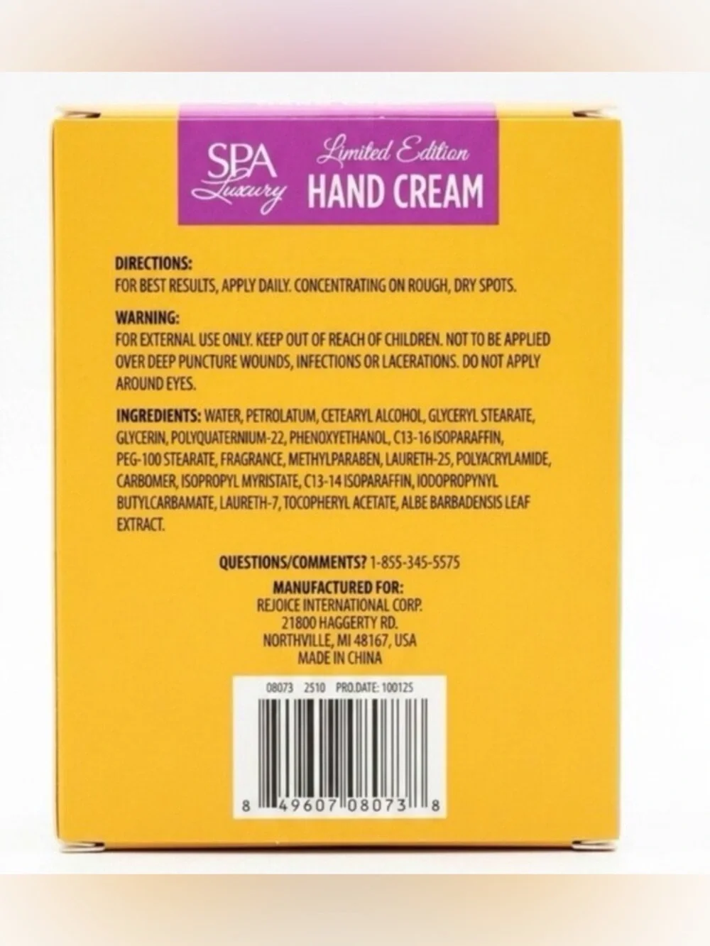 SPA Luxury Limited Edition Hand Cream Duo NWT